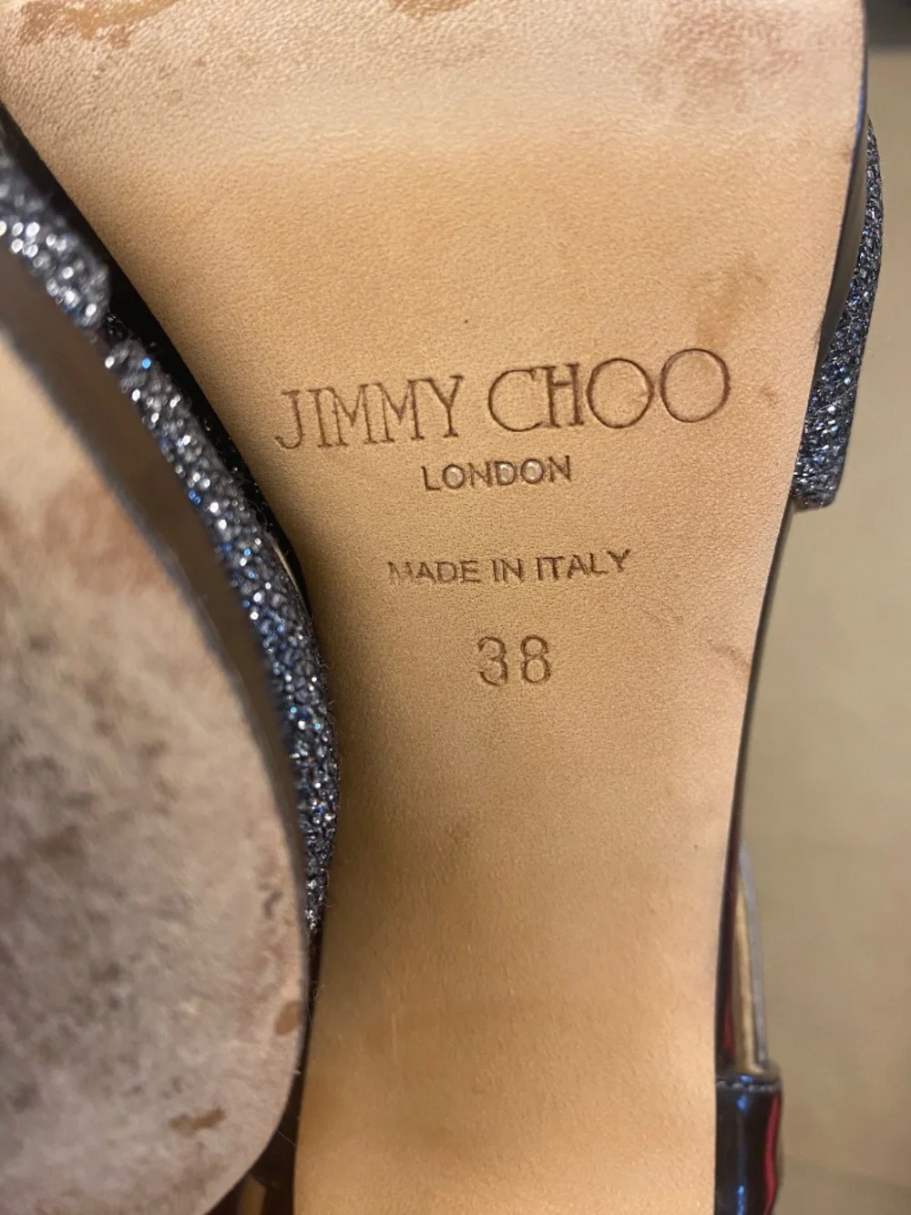 Jimmy Choo Black Strappy Platform Heels - Size 38